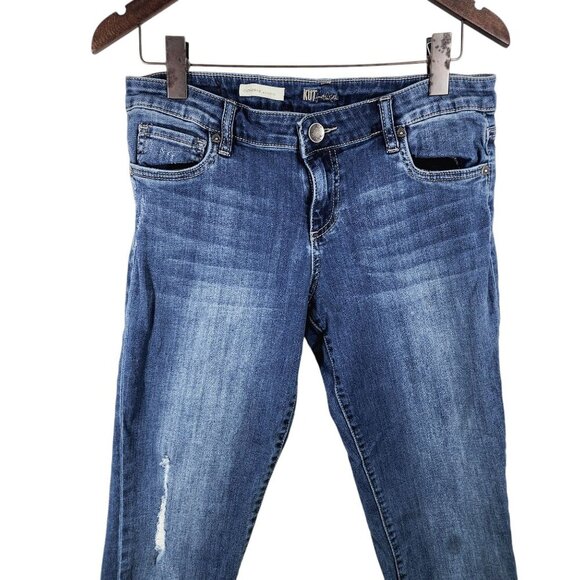 Kut From The‎ Kloth Jean Catherine Boyfriend KFTK Blue Denim Women's Size 8 READ - Picture 4 of 11